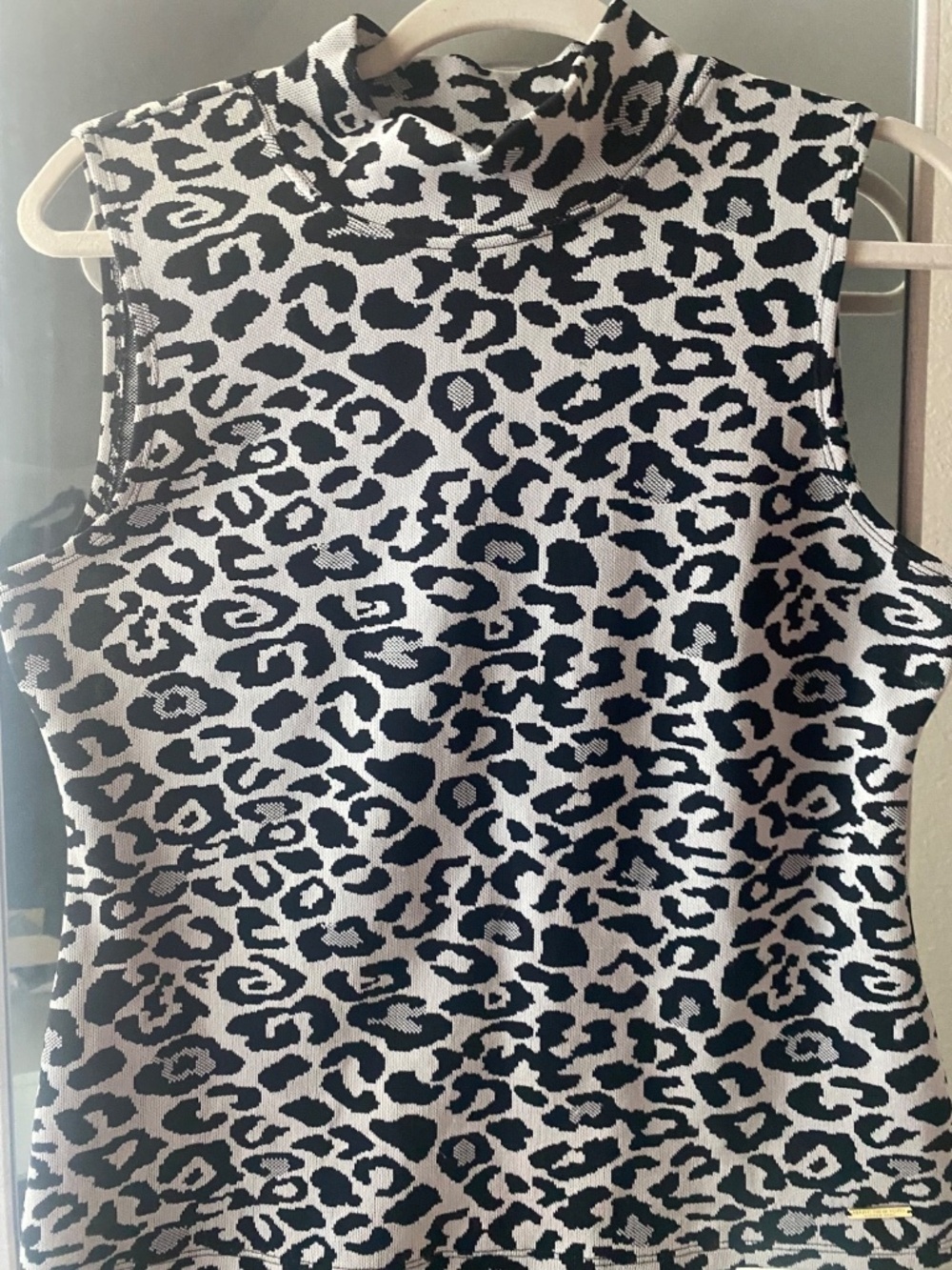 Marc NY Animal Print Top Nwot  - Stretch Knit Large